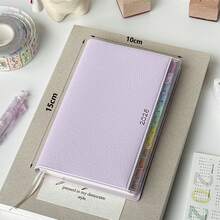 2026 Rainbow Index Leather Planner | Monthly & Weekly Planning Notebook, Single Page Diary, 365 Days, Wirebound, Dated, For Time Management Notes, Suitable For Adults, Self-Discipline Check Diary - A6 - View 5