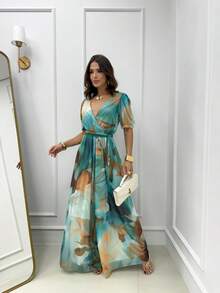 Princess Jumpsuit, Tulle, Wide Leg, Long, New Release - Multicolor - View 3