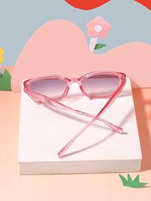 1 pieza Gafas de moda para niñas de 4 a 8 años, con marco de purpurina, material de policarbonato ligero, para uso diario y playa de verano con estuche - Multicolor - Ver 5