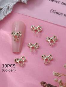 10 chiếc nơ hợp kim trang trí móng tay, phong cách Y2K, Punk Nhật Bản, tự làm, phụ kiện móng tay nhỏ xinh, sản phẩm làm móng, phụ kiện trang trí móng. - Nhiều màu - Xem 6