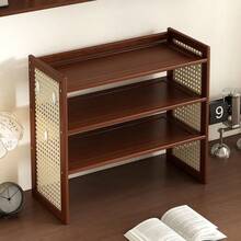 Multi Layer Partitioned Simple Desktop Storage Rack, Storage Bookshelf, Perforated Board Office Workstation Organization, Cup Holder And Other Storage Organization - Three-tiered, 50cm Long [Includes 6 Hooks] - View 3