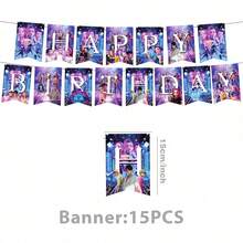 Anime Party Supplies Set, Includes 96pcs Disposable Tableware Set With Banner, 9-Inch And 7-Inch Plates, 9oz Cups, Cutlery, Napkins And Tablecloth, Suitable For Girls Theme Party - View 2