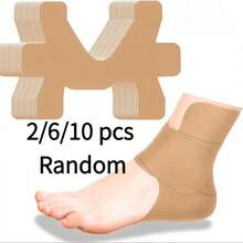 2/6/10pcs Pre-Cut Ankle Joint Support Sports Muscle Tape, Ankle Wrap, Asymmetric Elastic Muscle Tape - Multicolor - View 3