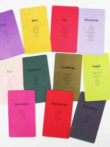 The Box Of Emotions - 80 Cards, Emotional Healing Card Game, 10.3X6cm Tabletop Game Cards, Romantic Healing, Suitable For Weddings, Music Festivals, Halloween, Christmas, Valentine's Day, Ramadan, Easter, April Fools' Day - 1pcs - View 8