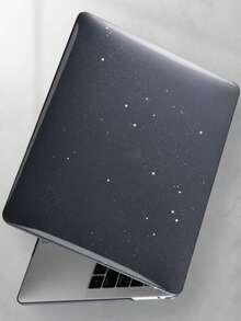 Compatible With Apple Laptop Air, Glitter Starry Sky Transparent Front Shell + Matching Bottom Shell - Black - View 24
