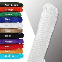 10m Colorful Silk-Like Paracord, Outdoor Warning Rope, Tent Hanging Rope, Multi-Purpose Outdoor Rope, DIY Craft Cord - Multicolor - View 3