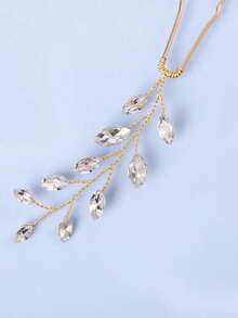 3pcs Women Elegant Rhinestone Hair Clips Set, Wedding Party Updo Hair Accessories - Gold - View 6