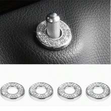 Bộ 4 chốt cửa xe hơi, nắp che chốt khóa cửa, vòng trang trí xe hơi đính kim cương lấp lánh cho xe C-Class, C200L, GLC260, C260L, phụ kiện xe hơi dành cho nữ. - Nhiều màu - Xem 9