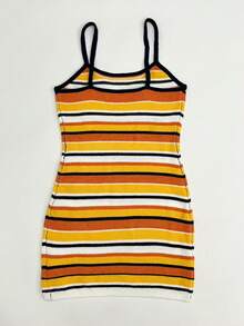 Đầm dệt kim không tay kẻ sọc nhiều màu sắc, kiểu dáng thường ngày, gợi cảm, dễ thương dành cho nữ của Mejors, đầm ôm sát cổ chữ V xẻ sâu, thích hợp cho các buổi đi chơi mùa xuân/hè, phong cách đường phố Y2K, dự tiệc, hộp đêm, đi làm, hẹn hò, kỳ nghỉ Boho, hàng ngày, lễ hội âm nhạc, buổi hòa nhạc đồng quê, màu cam. - Màu vàng - Xem 12
