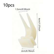 10pcs Pet Bird Cage Fruit Forks, Parrot Food Picks, Durable Bird Feeding Accessories, Easy To Clean, Suitable For Aviaries And Bird Cages, Applicable To Various Species - White - View 10