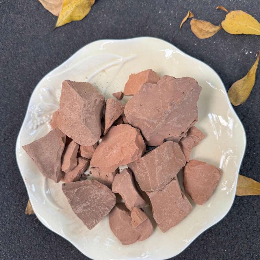 Natural Calcined Red Kaolin Clay, Hard & Brittle Texture, 100% Pure Zero Additives, Earth's Treasure For Pottery & Cosmetics, 4oz(113g) - 1PC - View 1