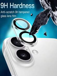 3 piezas Película protectora de vidrio templado de 9H de cobertura completa para la cámara compatible con iPhone 17 Pro Max, 17 Air, 16 Pro Max Plus, 15 Pro Max, 14 Pro Max, 13 Pro Max, 12 Pro Max, 11 Pro Max, anti-arañazos y anti-caídas, compatible con fundas de teléfono - transparente - Ver 4