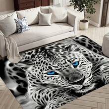 Luxurious Flowers And Exquisite Tigers Pattern Flannel Carpet, Vibrant And Energetic , 2D Digital Printing, Non-Slip Rubber Bottom, Multiple Sizes Available. Suitable For All Seasons, Washable, Machine Washable, Comfortable, Unique, Suitable For Him, Her, Family Members, Boyfriend, Girlfriend, Father, Family Members, Mother, Lover, Daughter, Son, Grandfather, Grandmother, Teacher, Doctor, Nurse, Friend, Classmate, Pet. As Birthday Gifts, Household Items, Wedding Items, Souvenirs, Home Decoration, Daily Life, Office Decoration, Birthday, Anniversary, Valentine's Day, Thanksgiving, Graduation Season, Christmas, Halloween, Mother's Day, Father's Day, Wedding, New Year Gift Decoration. Suitable For Shopping Centers, Restaurants, Kitchens, Bathrooms, Living Rooms, Bedrooms, Corridors, Balconies, Outdoor Doors, Door Mats, Entrance Mats, Non-Slip Mats, Offices, Cafes, Piano Room Floor Decoration - 多色3 - 查看 4