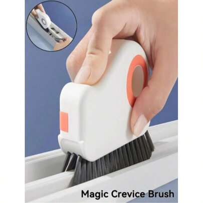 2-In-1 Window Groove Cleaning Brush - Detachable Door & Window Sill Brush, Glass Corner Cleaner, And Plastic Window Frame Crevice Cleaning Tool