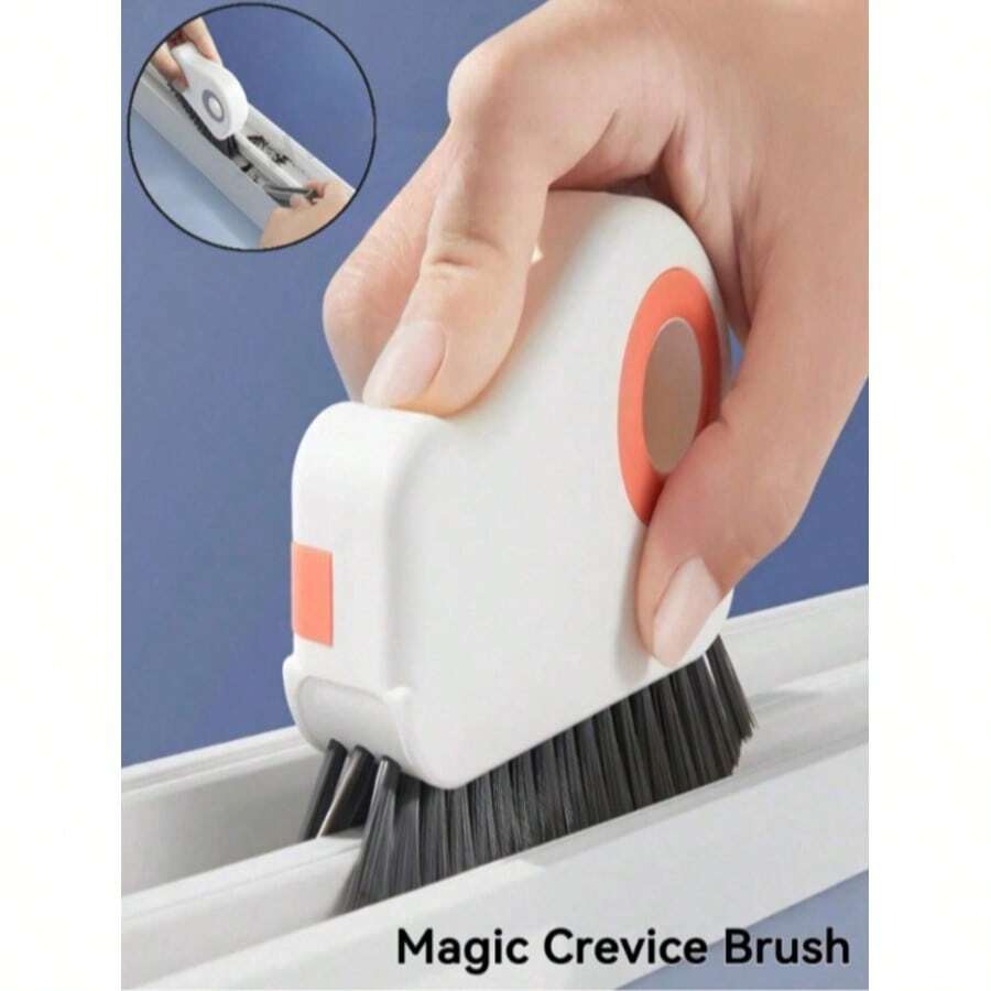 2-In-1 Window Crevice Cleaning Brush - Detachable Door & Window Sill Brush, Glass Corner Cleaner, Plastic Window Frame Gap Cleaning Tool