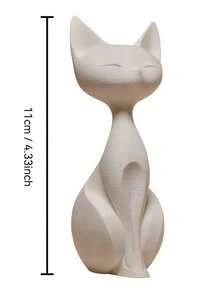 1 Tượng mèo trang trí thanh lịch, tác phẩm điêu khắc nghệ thuật tối giản dành cho các cặp đôi và bạn thân, trang trí bàn làm việc, kệ sách, phòng ngủ và đầu giường, món quà hoàn hảo cho phái nữ, trang trí nhà cửa, trang trí bàn làm việc, thiết kế tinh tế, chế tác thủ công tinh xảo. - 1PC - Xem 4