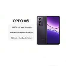 OPPO A6i 6GB+128GB/8GB+128GB/8GB+256GB 云雾白/午夜黑，IP65级防水，超耐用钻石型结构，6000mAh长续航电池，5G智能手机，USB Type-C接口 - 多色 - 查看 6