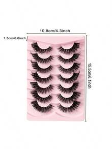 7 Pairs Of Luxurious Fluffy False Eyelashes, Lightweight And Reusable - View 7
