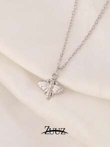 1pc Fashion Simple Cute Stainless Steel Bee Charm Necklace For Women Female Jewelry For Daily Decoration - necklace - View 8
