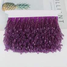 Rumbai Pita Kristal Rhinestone Lebar 6cm, Rumbai Manik Kristal Asimetris untuk Dekorasi, Cocok untuk Tirai, Kap Lampu, Pakaian DIY, Dekorasi Pernikahan - beraneka warna - View 12