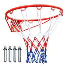 Basketball Rim Replacement 18 Inch Steel Basketball Rim With Net, Easy To Install And Reliable Quality - A - View 6