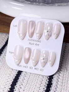 10片手工杏仁形人造指甲，粉色法式指尖，粉色鳄鱼纹，粉色雕刻。这款优雅浪漫的简约美甲贴片，采用手工粉色3D雕刻、粉色鳄鱼纹渐变、手绘粉色法式指尖和3D波纹纹理，呈现出高端、性感和奢华的质感。适合日常佩戴、约会、音乐会和轻商务场合，是送给女性和女孩的理想礼物。 - 彩色 - 查看 6