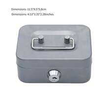 Portable Key Box, Steel Cash Box, Home/Store Storage Cabinet For Keys, Coins, Jewelry - Multicolor - View 33