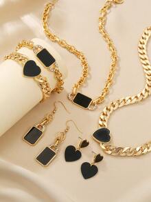 Bộ trang sức gồm 1 mặt dây chuyền hình hoa chanh thuộc dòng sản phẩm trái cây sáng tạo, 1 đôi bông tai, 1 vòng tay, quà tặng trang sức dành cho nữ. - Nhiều màu - Xem 9