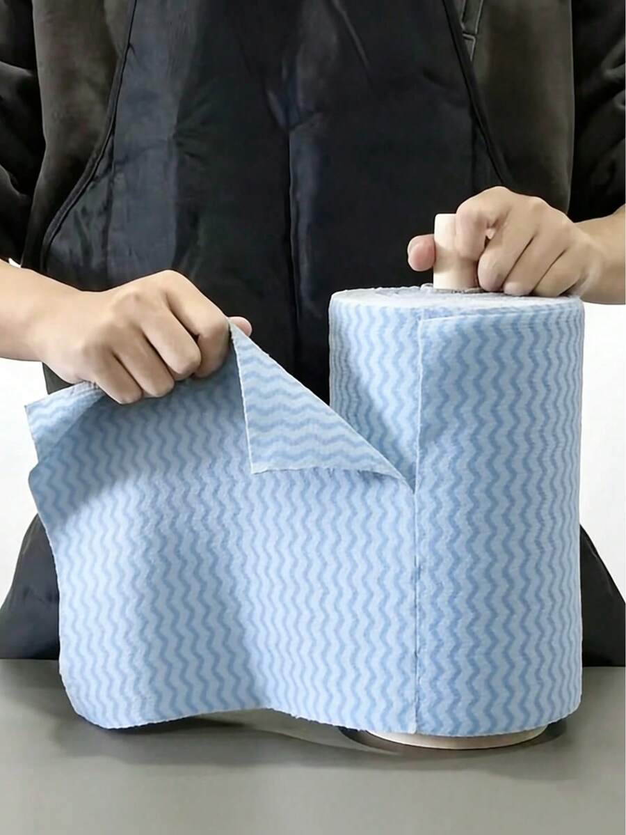 1Roll (50pcs) Reusable Disposable Kitchen Cleaning Cloth, Bathroom Cleaning Cloth, Tearable Cleaning Cloth, Disposable Kitchen And Bathroom Cleaning Towels, Polyester Non-Woven Fabric, Multi-Purpose Square Wet Wipes - Convenient And Effective Utensil And Surface Cleaning Cloth, Stove Cleaning Cloth, Suitable For Home, Kitchen, Dining Room, Bathroom, Room, Car Detail Cleaning, Cleaning Supplies, Cleaning Tools