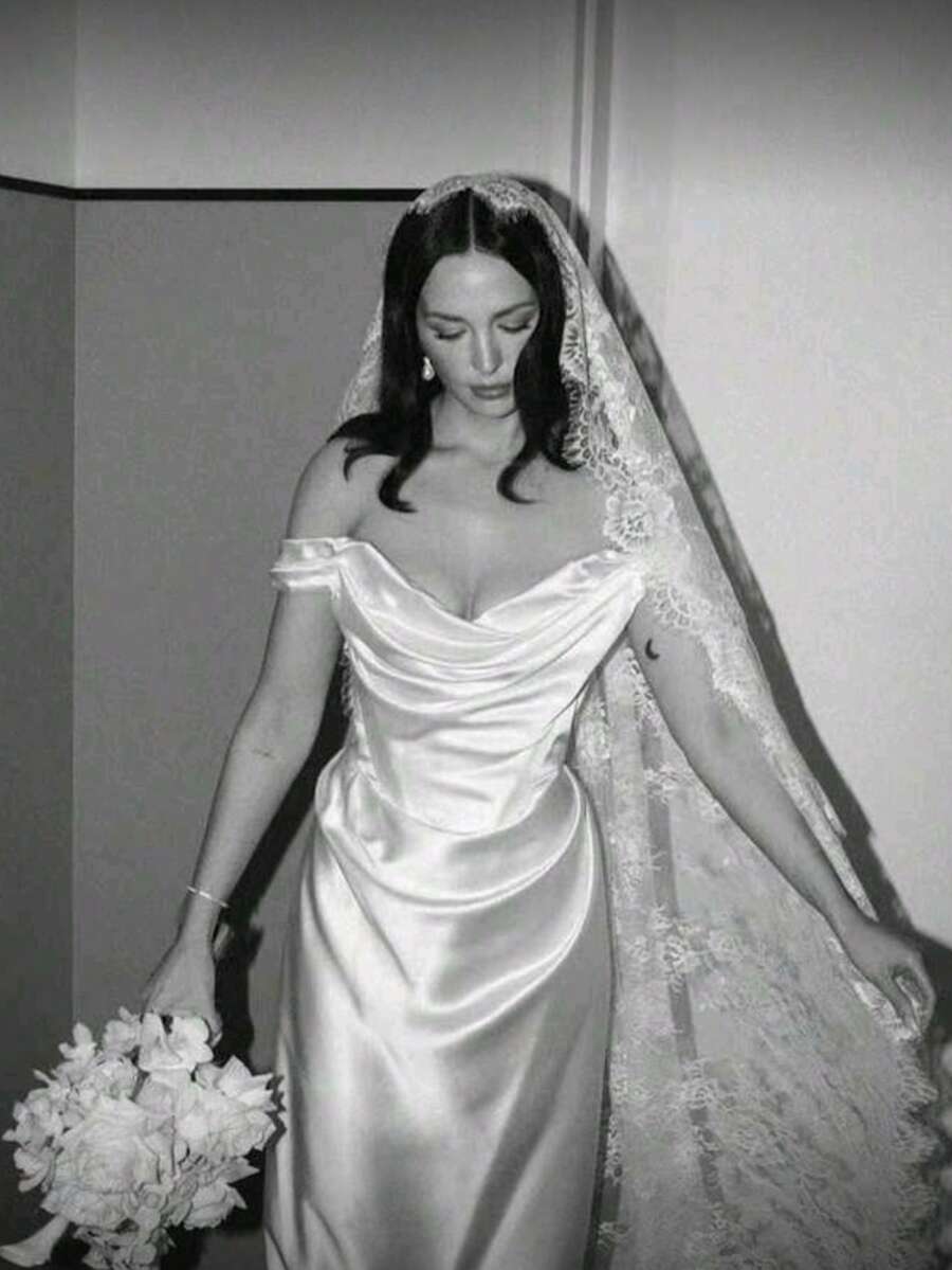 【设计师匠心之作】手工蕾丝头纱，配金属发梳，白色蕾丝婚礼发饰，复古风手工曼蒂拉头纱，面料柔软，精致花卉图案，完美适用于拉丁弥撒、婚礼、正式活动、派对、角色扮演、婚纱摄影、情人节礼物、优雅圣周披肩 - 白色 - 查看 1