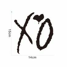 热门汽车贴纸，心形 XO 车贴，适用于后挡风玻璃、侧窗、保险杠、油箱盖，防水防晒，不留残胶 - 哦 - 查看 9