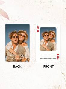 Customized Wedding Playing Cards, Personalized With Photos And Text, Wedding Playing Card Set, Party Game, Icebreaker, Celebration Souvenir, Anniversary Gift, Couple Photo Playing Cards, Gift For Him, Blank Playing Cards, Birthday Card - Multicolor - View 10