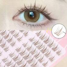 120片棕色透明茎向日葵假睫毛，操作简单，适合女性日常通勤、派对、约会等场合。 - 查看 5