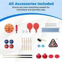 COSTWAY 6-In-1 Multi Game Table, Combo Game Table Set With Air Hockey, Table Tennis, Basketball, Billiards, Shuffleboard &Amp; Bowling, Complete Accessories Included, Blue - Blue - View 7