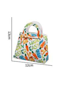 5pcs Easter Bunny Tote Bags Suitable For Teens & Adults - DIY Non-Woven Fabric Candy Bags With Fun Carrot Pattern - Perfect Gift Candy Bags! - Multicolor - View 9