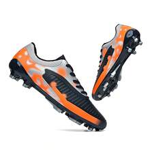 Unisex Non-Slip Soccer Cleats For Outdoor Training - Black - View 1