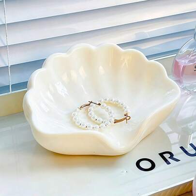 1pc Plastic Single Layer Jewelry Organizer Tray, Suitable For Watches, Necklaces And Earrings, Artistic Decorative Style Desktop Decor For Home, Living Room, Wedding And Holiday Gifts, Jewelry Storage And Display, Modern Aesthetic, Valentine's Day Gift, Gift For Girlfriend, Wife, Mother, Usable Year-Round