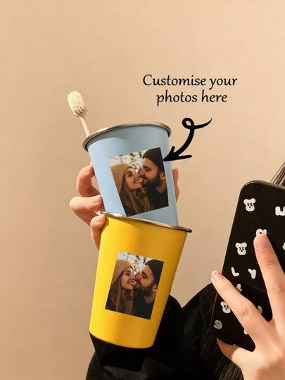 1pc Customized Name 304 Stainless Steel Minimalist Beer Mug, Outdoor Camping Restaurant BBQ Drinking Cup, Outdoor Camping Water Cup - Hand-Held Coffee Cup - It Is A Great Gift For Yourself, Family And Friends