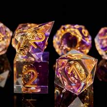7pcs Dice Set Suitable For D&D Polyhedral Dice, RPG Role Playing Game Gift - Multicolor - View 8