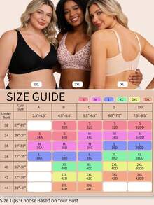 Women's Deep V Push-Up Wire-Free Jelly Bra Set, Comfortable And Soft Women's Fashion Bra, Deep V Seamless Bra, Leopard Print Sexy Women's Lingerie - 杏色 - 查看 6