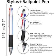 Stylus Pen For Touch Screen 4 Color In One Multi-Colored Ballpoint Pens Medium Point (1.0mm) For , 4-Pack,42273792 - C - 查看 2