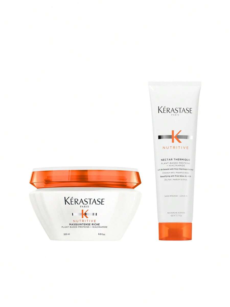 Kérastase [Bundle] Nutritive Masquintense Riche Hair Mask 200 Ml + Nectar Thermique Heat Protecting Cream 150 Ml - Nutritive - View 1