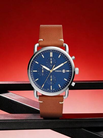 Fossil Daily Commute Business Stylish Multi Functional Dial Quartz Men's Watch FS54