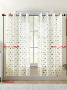 1片/2片装欧式古典刺绣薄纱窗帘，白色透明窗帘，适用于卧室、阳台、客厅，奢华窗帘，优雅白色蕾丝窗帘，饰以精致叶子刺绣，透光涤纶窗帘，适用于客厅、卧室、办公室等场所 - 可机洗，卧室装饰窗帘。 - 彩色 - 查看 34