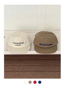 1顶软顶结构皇家蓝刺绣棒球帽，男女通用美式休闲平沿可调节帽，街头时尚嘻哈帽，情侣遮阳宽檐棒球帽，新款ins风蓝色平沿帽，适合春夏、海滩、假日佩戴 - 多色 - 查看 7