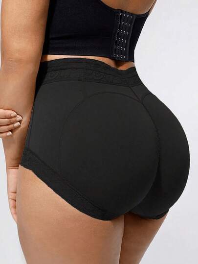 1 pieza Pantalones cortos de compresión de cintura alta para mujer de talla grande