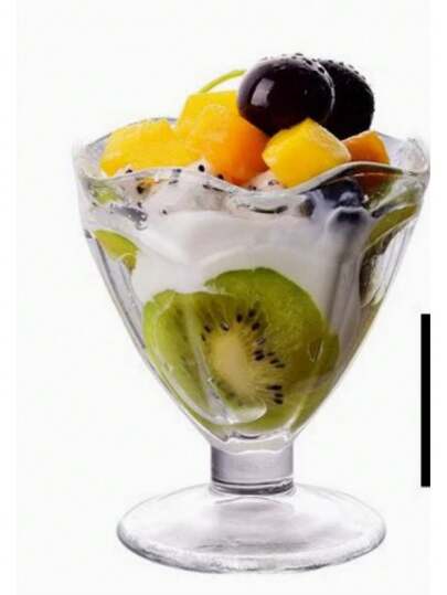 欧式金边冰淇淋杯、甜点杯、饮料杯、甜点碗、水果沙拉碗