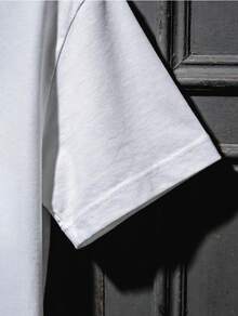 1 Piece Of Men's Clothing For Father's Day, White T-Shirt With "Best Dad" Print, Casual Unisex Crew Neck T-Shirt. - 白色 - 查看 4