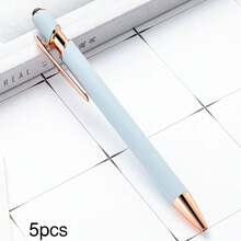 Customized Text/Logo Aluminum Barrel Ballpoint Pen, Metal Medium Ballpoint Pen With Push Button - Multicolor - View 14