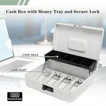 Portable Key Box, Steel Cash Box, Home/Store Storage Cabinet For Keys, Coins, Jewelry - Multicolor - View 7